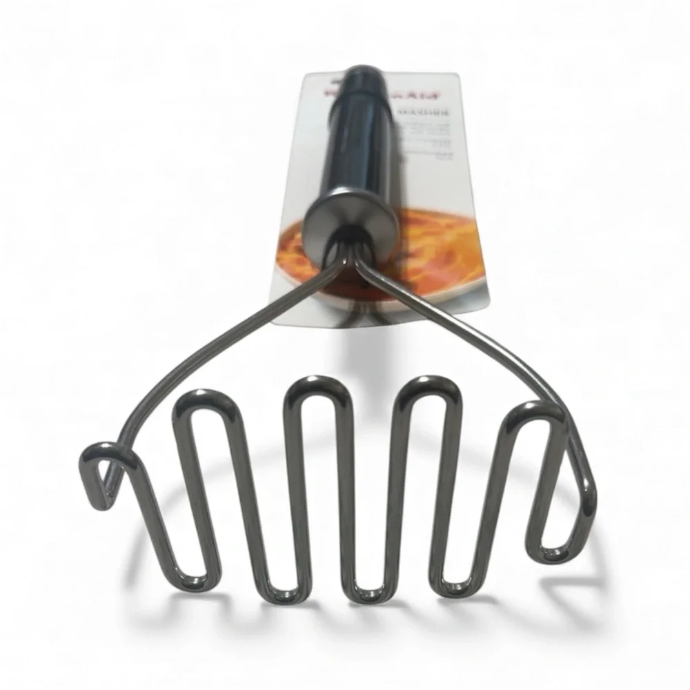 KitchenAid Gourmet Black and Stainless Steel Wire Masher, 10.24